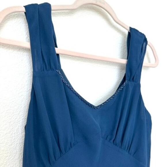 Possibility by Fiori di Zucca 100% Silk Slip Dress, Navy, Size M - Picture 2 of 7